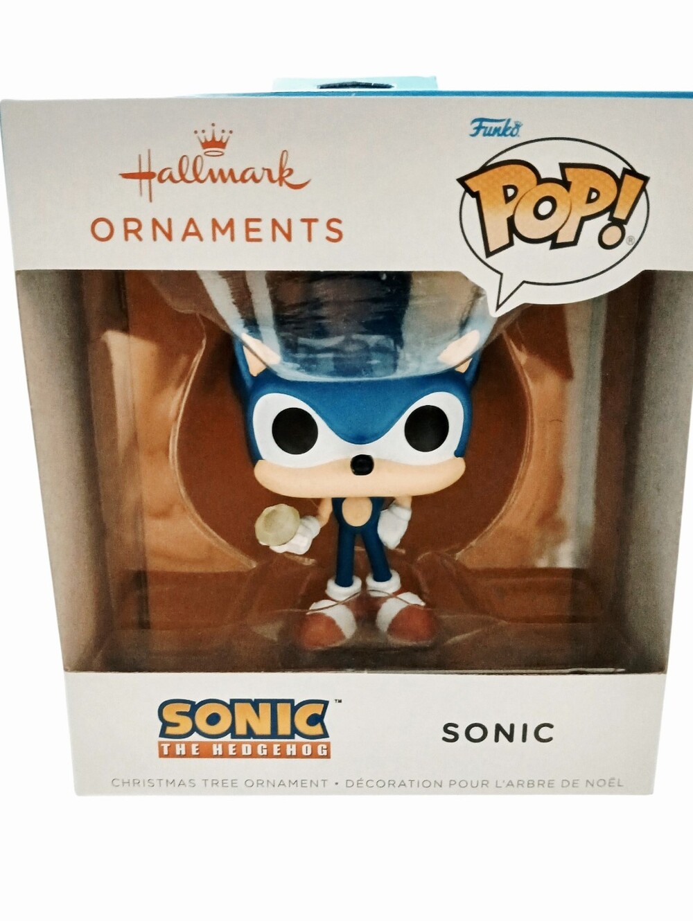 NWT Hallmark/Funko Pop! Sonic Ornament in Blue and Red, One Size